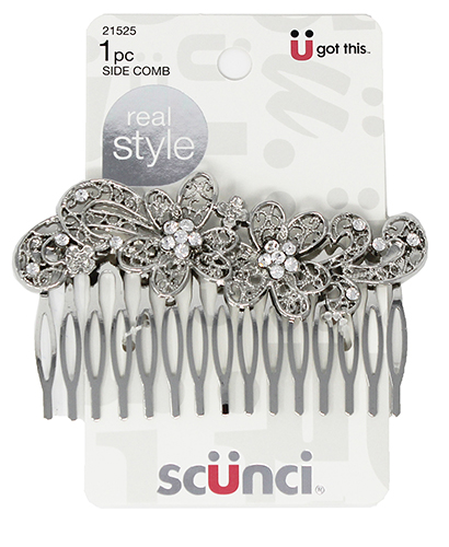  Scunci Real Style Rhinestone Slide Comb 